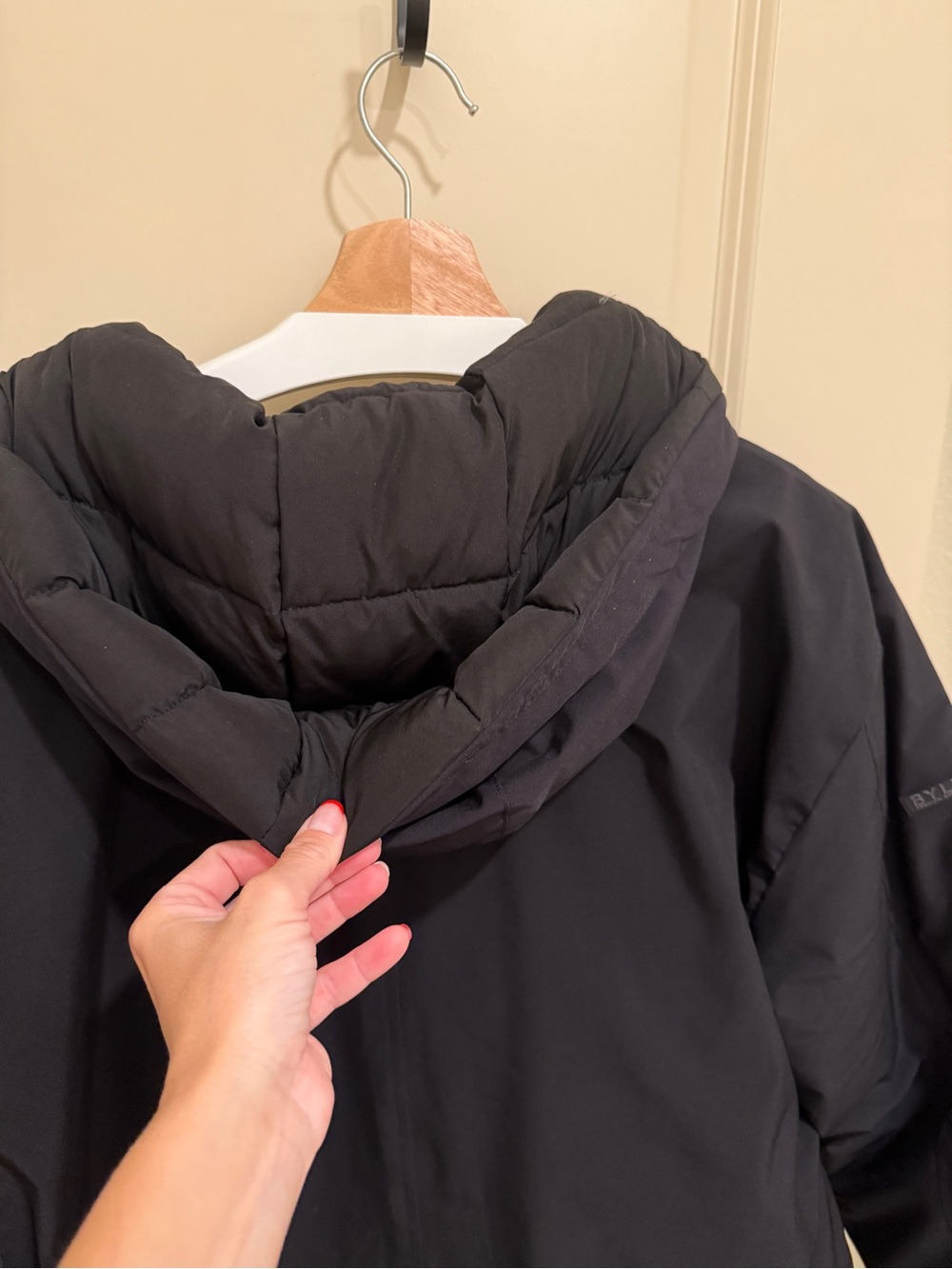 BYLT Basics Men's Large Black Hooded Parka Coat - Picture 11 of 16